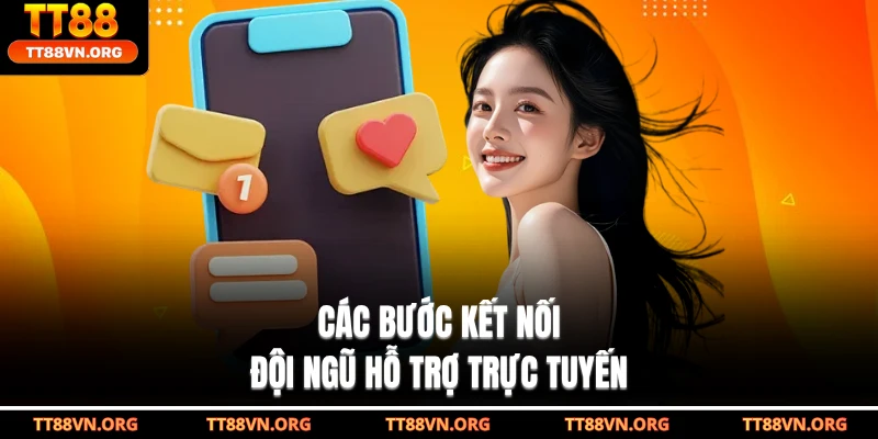 Các bước kết nối đội ngũ hỗ trợ trực tuyến